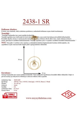 2438-1 Gelber LED-Kronleuchter 2438-1 SR - 7