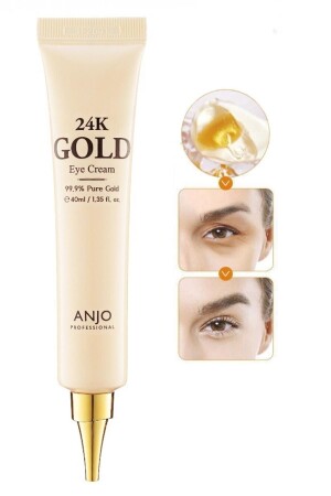 كريم عيون ضد البقع ومكافحة التجاعيد مع 24k Gold 40ml MTANJ0003 - Anjo