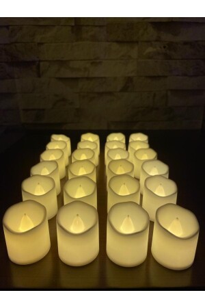 24lü Pilli Mum 24 Adet Beyaz Renkli Ledli Mumlar 24lü Mum tealight00024000 - 2