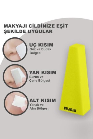 24'lü Üçgen Şekilli Dilimli Sünger Seti Sarı - 4