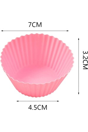 24’lü Yıkanabilir Mini Tırtıklı Muffin Pişirme Kalıbı- Cupcake- Hamur Işi Renkli Kap - 2