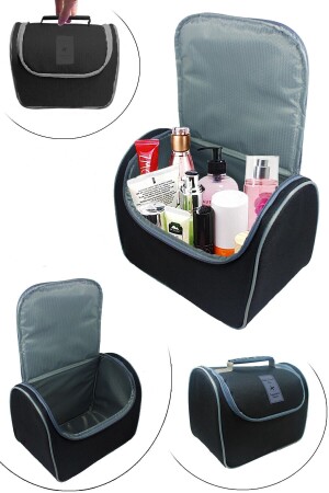 كيس تجميل تجميلي مع معقب مجموعة السفر الملحقات المنظم 24x21x15 سم - Helen's Home