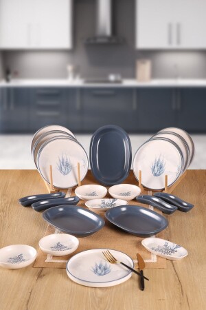 إيفي 25 قطعة من م.ن.ز-بوكيت طعام إفطار كاكتوس السحرية الزرقاء المخصص لـ 12 شخصًا - Keramika