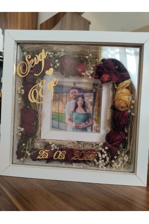إطار صورة من 25 × 25 سم مع إشارة اسم و إطار ذاكرة! - Verda Çerçeve