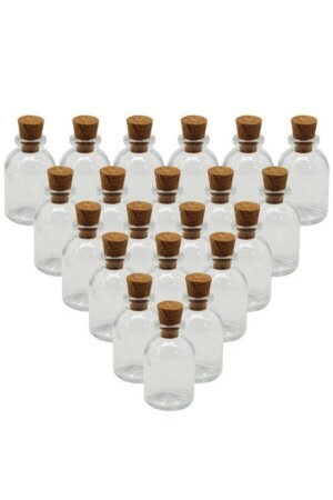 زجاجة من الزجاج من 25 سي سي مع معقبة من الفناء، 30 قطعة - Sgshobby