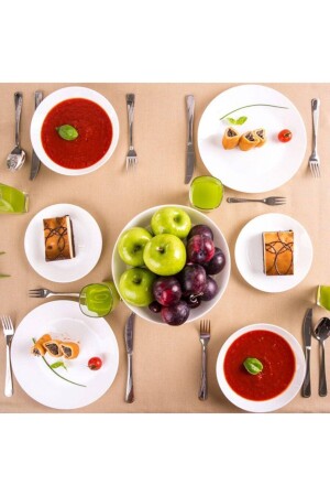 (مينز كارين زيلي) البيضاء، عشاء 25 قطعة، مجموعة لـ6 أشخاص - Luminarc