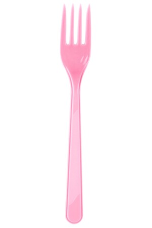 25 Adet Pembe Renkli Çatal Sert Dayanaklı Plastik Lüks Kullan At Doğum Günü Parti Sunum Çatalı - Huzur Party Store