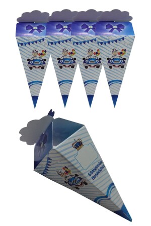 25 Adet Sünnetimize Hoşgeldiniz Sünnet Külahı Lokumluk Hediyelik Dağıtmalık Mevlid Şeker Kutusu - Parti Dolabı