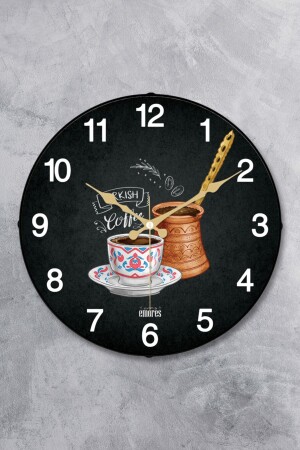 MNZ-25 سم زينة زجاج بلاستيكي منحني ساعة الجدار المطبخ - Emores