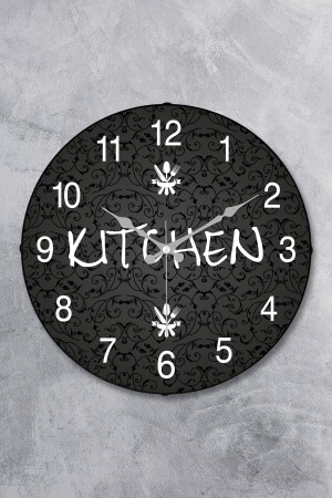 MNZ-25 سم زينة زجاج بلاستيكي منحني مطبخ جدار الساعة المطبخ - EMORES