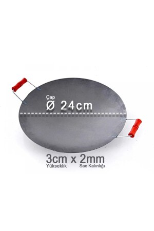 25 Cm Kalın Çukur Saç - Kavurma Saçı - Tantuni Saçı - Gözleme Tavası Tava35 - Vakia