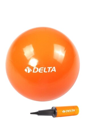 25 cm orangefarbener Pilates-Balance-Übungsball + Pilates-Ballpumpe - 1