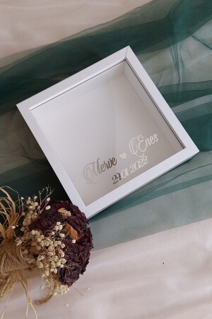 إطار ذاكرة عميق من 25 سم مع خلفية عادية، اسم وتاريخ! - HKM Ticaret