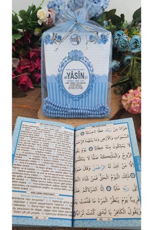 25-Liter-Tüllbeutel Yasin Juzu Buch mit Perlen für Baby Junge Audio-Hören-Geburt-Mevlit-Geschenk-blau - 2