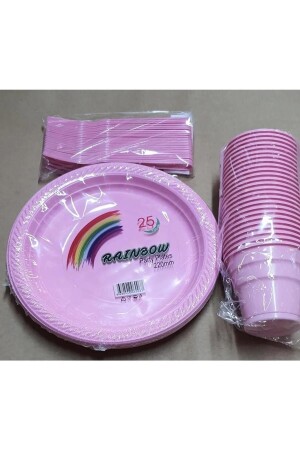 مجموعة من البلاستيك القابلة للتخلص من 25 شخص - Surprise Party Store