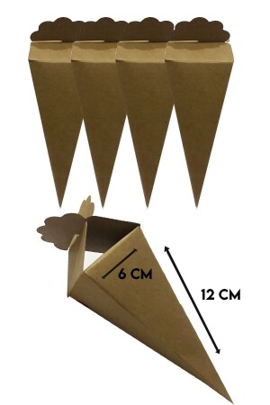 25 Stück Kraftkarton-Kegel, türkische Köstlichkeiten, Zuckerdose, Geschenkbox - 3
