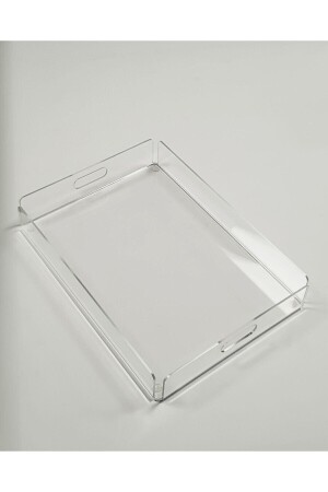25 x 35 cm transparentes Acryl-Plexiglas-Servicepräsentations-Geschenktablett mit Griff bs1212 - 2