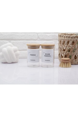 غطاء من البامبو من النقرات الزجاجية والقماش 250 مل زيز000104 - zezedesing