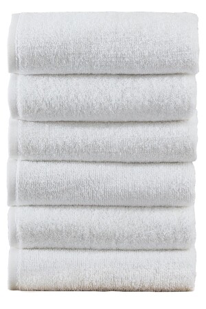 منز فندق فاخرة بيضاء منشفة 250 غرام 100٪ القطن مجموعة من 6 منشفة يد وجها رأس 50x90 سم - S&R