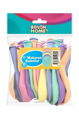 25'li Karışık Makaron Balon 12 İnç- - 1