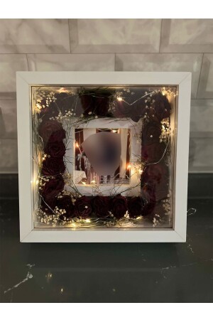 25x25 Ledli Fotoğraf Bölümlü Çerçeve Gül Tasarımlarınız Için - 1