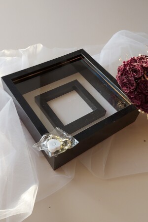 25x25 schwarzer LED-Fotorahmen mit Abschnitten für Ihre Rosendesigns hkmx0232 - 4