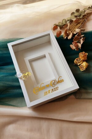 25x35 cm Model Design Rose Box Memory-Rahmen mit weißer Fotofläche! - 5