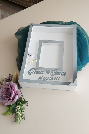 25x35 I?simli Ve Ledli Fotoğraf Bölümlü Anı Çerçevesi! Yeni Moda Gül Kutuları! - Hobicehayaller