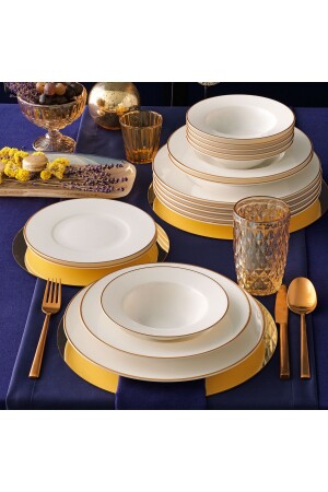 (منيز-مذهل) 26 قطعة عشاء عظمي مجموعة 6 أشخاص - 29 PR. 000000000000GBSH26YT29 - Güral Porselen