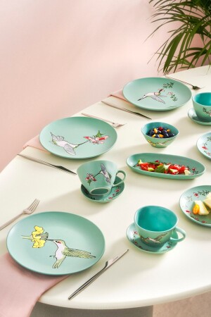 (منز-دافني) البورتسلين 26 قطعة صناعة الافطار المخصصة لـ 6 أشخاص - Karaca