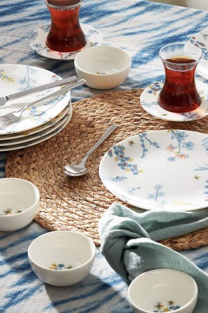 (منيز بونيتا) الزرقاء 26 قطعة (فطور البورسلين) لـ 6 أشخاص - Karaca