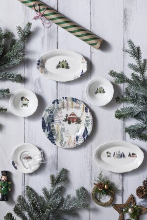 (منز) - جبل (منتن) - حجر الحجر 26 قطعة - إعداد الإفطار لـ6 أشخاص - Karaca