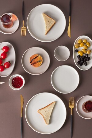 (منيز كورديليا جراي) 26 قطعة (فطور البورسلين) لـ 6 أشخاص - Karaca