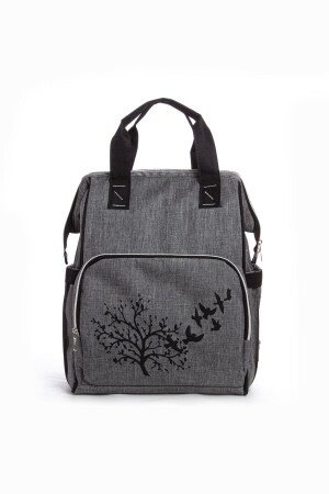 حقيبة ظهر رعاية الطفل مع زجاجة ترموس المعدة المضادة للقليل من التهديد 26 رمادية جديدة - Yerli