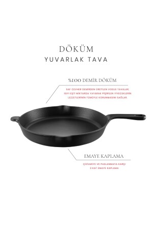 27 Cm Siyah Düz Tava DUZTAVA27 - 4