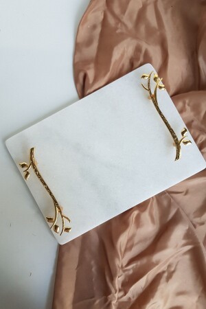 مـنـز-أكاسيا رئـيـل مـرمر حقيقي صـبـح القهوة للعريس 28 × 20 سم - الـذهب المـسـكـون AK - ioadesign