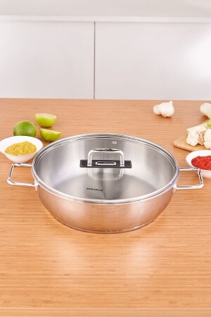 مـنـز-غـريس إندوكـشن أساس الفولاذ كاسيرول بوت 28 سم 4. 5 لتر 153 03. 08. 2826 - Karaca