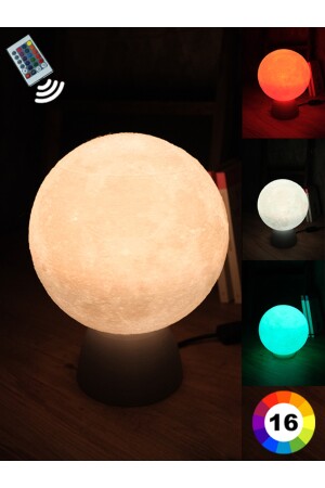 28 cm bunte RGB Neon Mond Globus LED Lampe Geschenk Tischlampe Nachtlicht Mond Neujahr Geschenk ZNO-AKB001 - 2