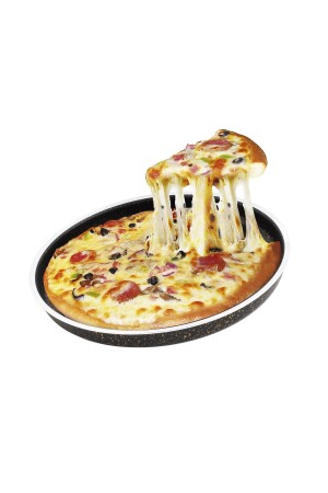 28 cm Pizza, Künefe Hand-in-Side-Tablett (SIDE BY SIDE), Schwarzgold 28 cm Pizza-Tetraray - 3