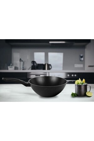 28 Cm Wok Tava Döküm Yanmaz Yapışmaz Granit Tava Pfoa Içermez Alüminyum Tava PRA-8864617-9358 - 7