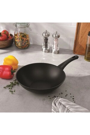 28 Cm Wok Tava Döküm Yanmaz Yapışmaz Granit Tava Pfoa Içermez Alüminyum Tava PRA-8864617-9358 - 8