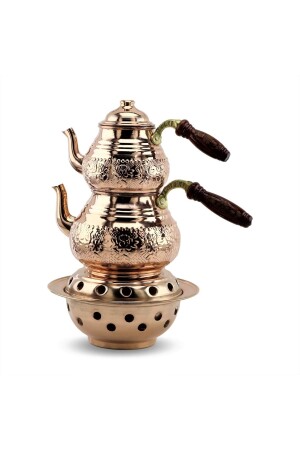 كوب تانب من النحاس المطبوع من النحاس 2.8 ليترا ومدفأة معدنية GS001884 - MORYA