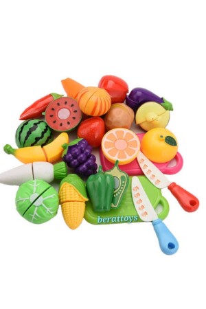 28 Stück geschnittenes Obst und Gemüse, schneidbares Obst, Klettverschluss, schneidbares Spielzeug, Obst und Gemüse, Kgxjxgxhh - 2
