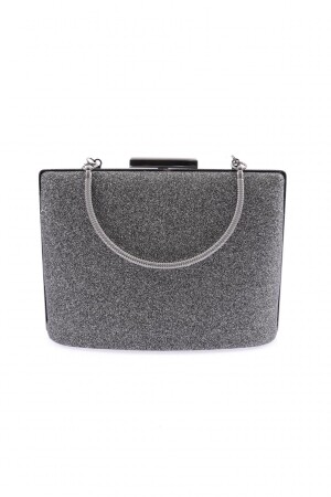 288-23y Damen-Portfolio-Tasche 288-2041 mit elegantem Platin-Silber-Kettenriemen für Abendkleider - 2