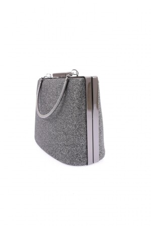 288-23y Damen-Portfolio-Tasche 288-2041 mit elegantem Platin-Silber-Kettenriemen für Abendkleider - 3