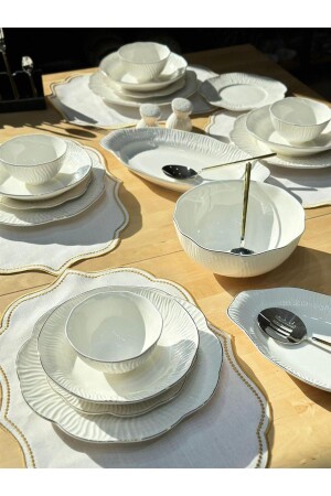 (مينز-29) قطعة من البورتسلين (صوفيا) عشاء (ستة أشخاص ذهبياً - Onedekor