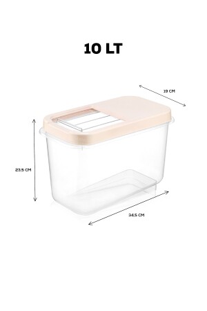 2er-Pack 10-Liter-Tablettenwaschmittel-Aufbewahrungsbox mit Schiebedeckel – beschrifteter Waschmittel-Aufbewahrungsbehälter Creme MCH-641 - 3