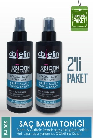 2er-Pack Biotin- und Koffein-Haarwasser 200 ml - 2