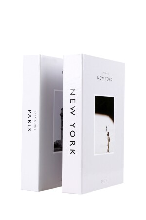 2er-Pack dekorative Bücherbox „New York/Paris“ iray03 - 3