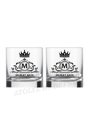 2er-Pack personalisiertes Whiskyglas mit King Crown-Aufdruck, King Crown ARYDFN012521 - 1